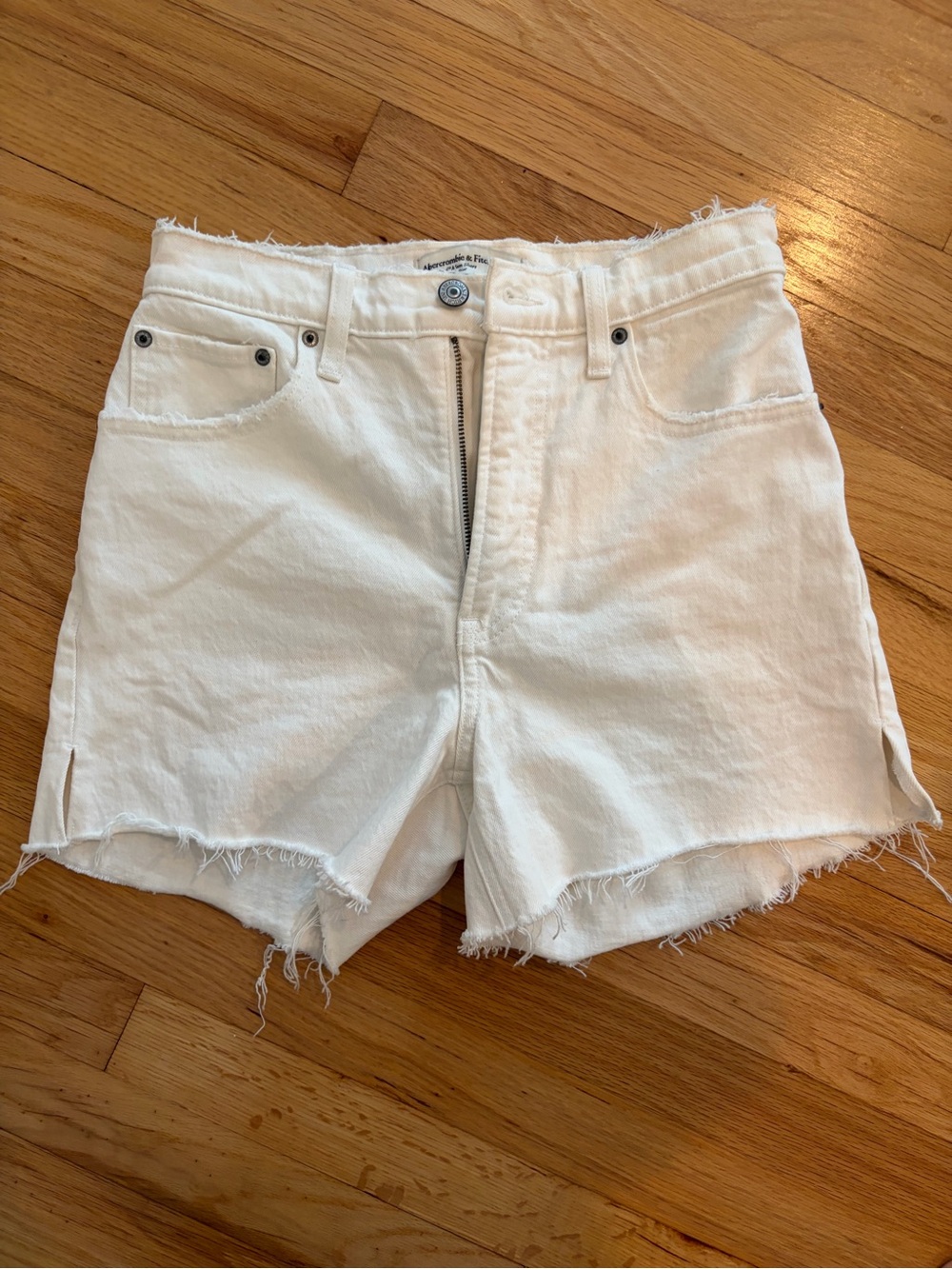 Abercrombie & Fitch White Denim Shorts
